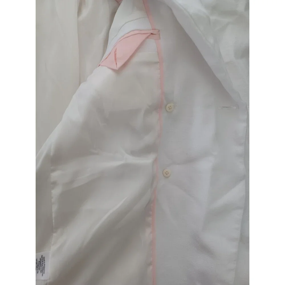 J.Crew Greta Double Breasted Blazer Womens Size 10 Linen Blend Nautical Preppy